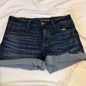 American Eagle dark denim shorts